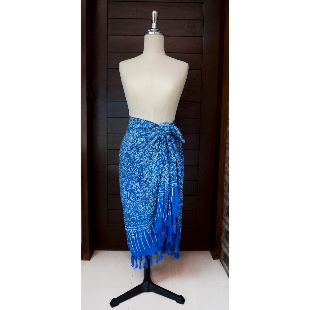 Blue printed sarong/shawl